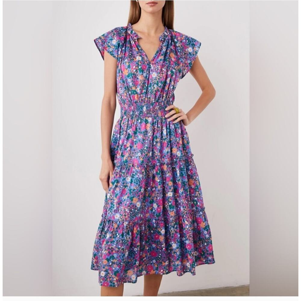 Rails Amellia Leilani Floral Tiered Midi Dress